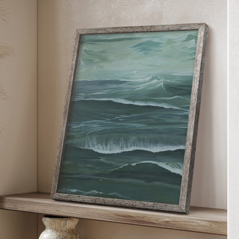 Sandbar Break II, reproduction encadrée - bois massif, H 11 po x l 9 po