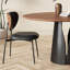 Table ronde rétro en noyer-129845574