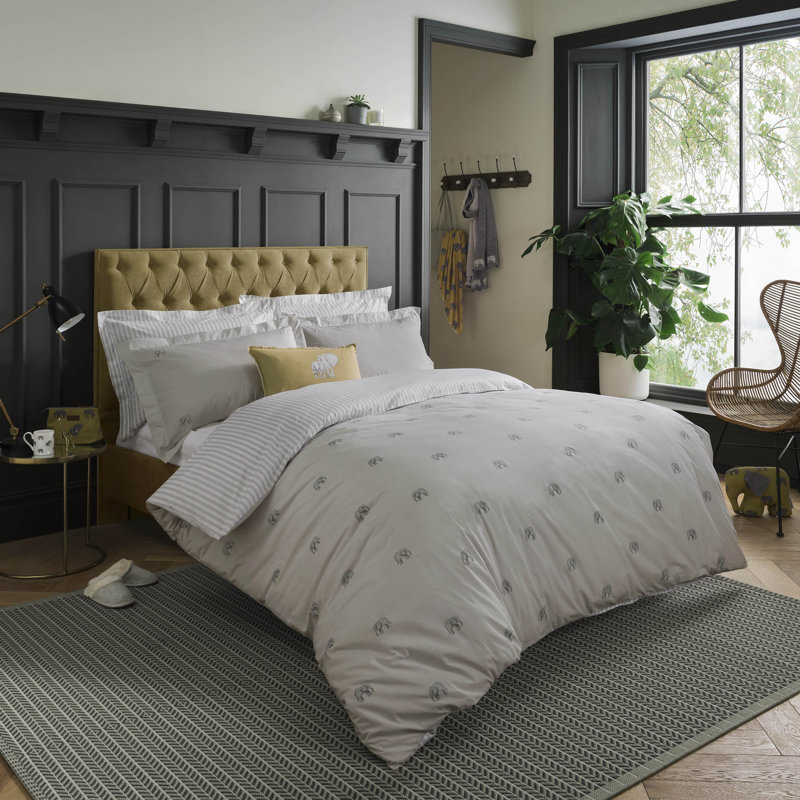 ZSL Elephant Duvet Cover Set, Double - 2 Standard Pillowcases