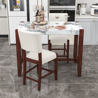 Ensemble de table et de chaise rembourré durable - Mobilier de salle à manger élégant et compact pour les espaces contemporains