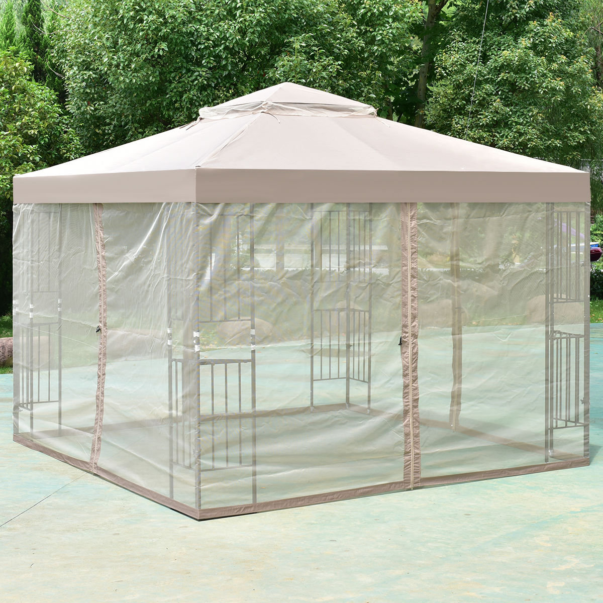 FORCLOVER Outdoor Canopy Tent 10 Ft. W x 10 Ft. D Steel Patio Gazebo