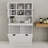 Two-Compartment Tilt-Out Dirty Laundry Basket Tall Bathroom Cabinet With 2 Adjustable Shelves-2006985905
