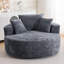 Fauteuil d'appoint rond, fauteuil demi-tonneau pivotant sur chenille 360-1399635857