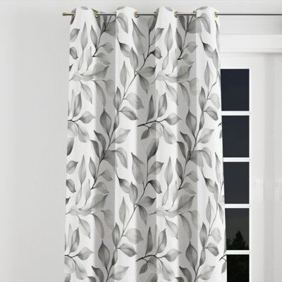 Rideaux à motif floral pour chambre à coucher - Rideau à œillets en pierre Country Farmhouse - 1 panneau