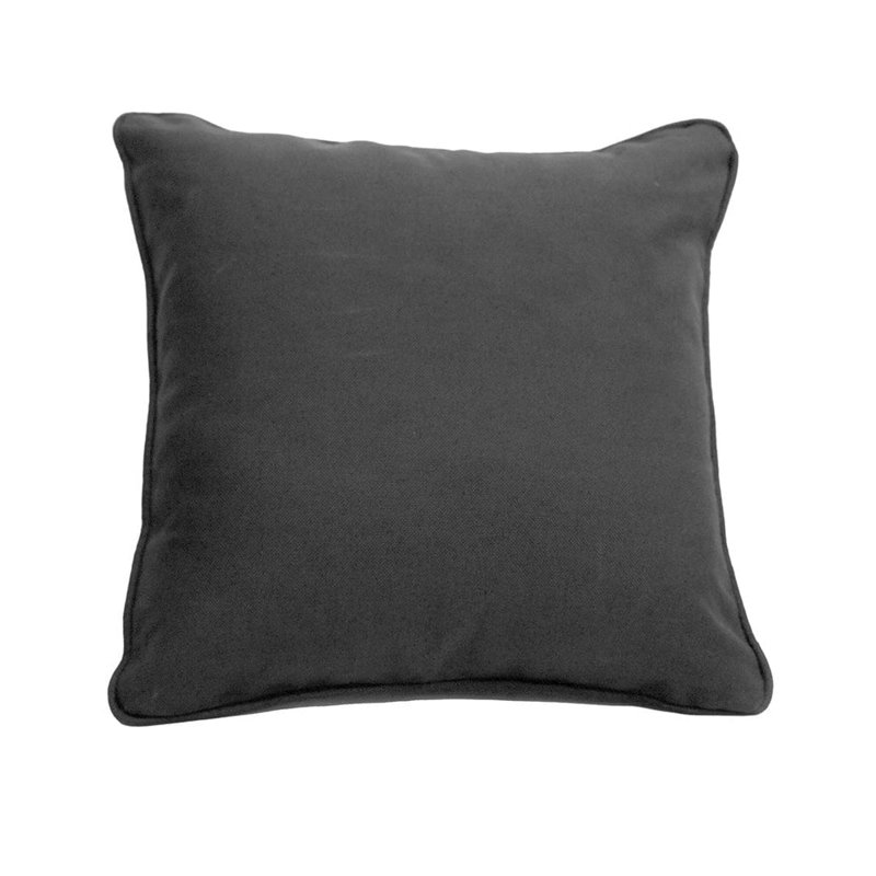 Coussin décoratif d'extérieur 18 po x 18 po East Green, Carré 18 po, Noir