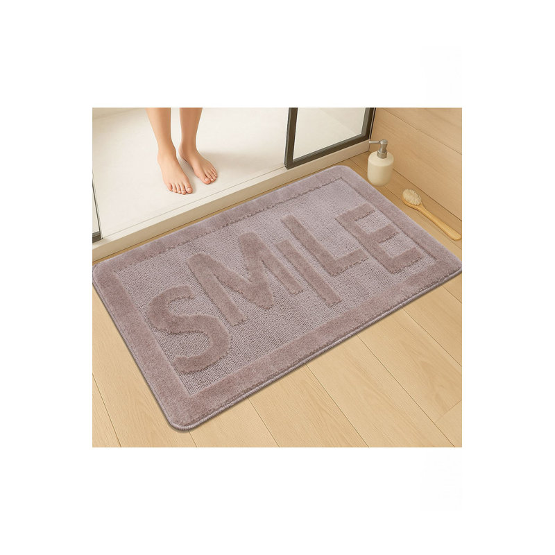 Tapis de bain de haute qualité, couleur vison, 23,6 po x 39,4 po | 100% polypropylène, épaisseur totale: 0,4 po, semelle antidérapante en latex naturel | Lavable à la machine à cycle délicat, doux et durable pour le confort de la salle de bain
