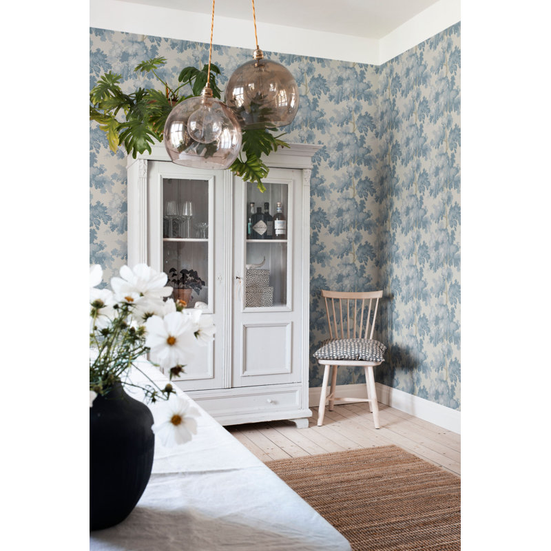 Raphael Floral Wallpaper Roll by Sandberg, Light Green