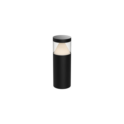 Hanover Black Integrated LED Metal Bollard Light