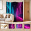 Paravent 4 panneaux à cloison pliable Royal Futuristic Neon Cityscape-46172077-46172079