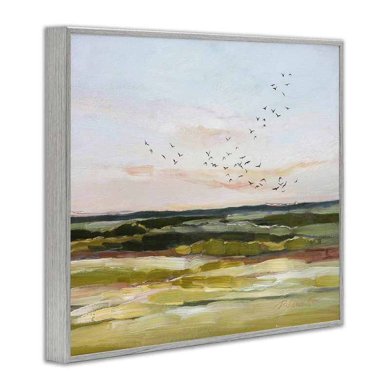 «Bird Flock over Grassland», art giclée par Rebecca Fox, Estampe numérique Farmhouse, H 11 po x l 14 po