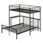 Lit superposé en métal avec bureau, échelle-1749184316