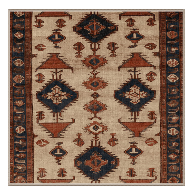 Tapis brun lavable à la machine, Carré 5 pi