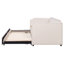 Lit de jour simple en velours rembourré avec couchette escamotable, beige-149336260
