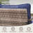 Outdoor Patio Metal Frame Wicker Backrest Wood Grain Armrest Loveseat with Cushions-1110637023