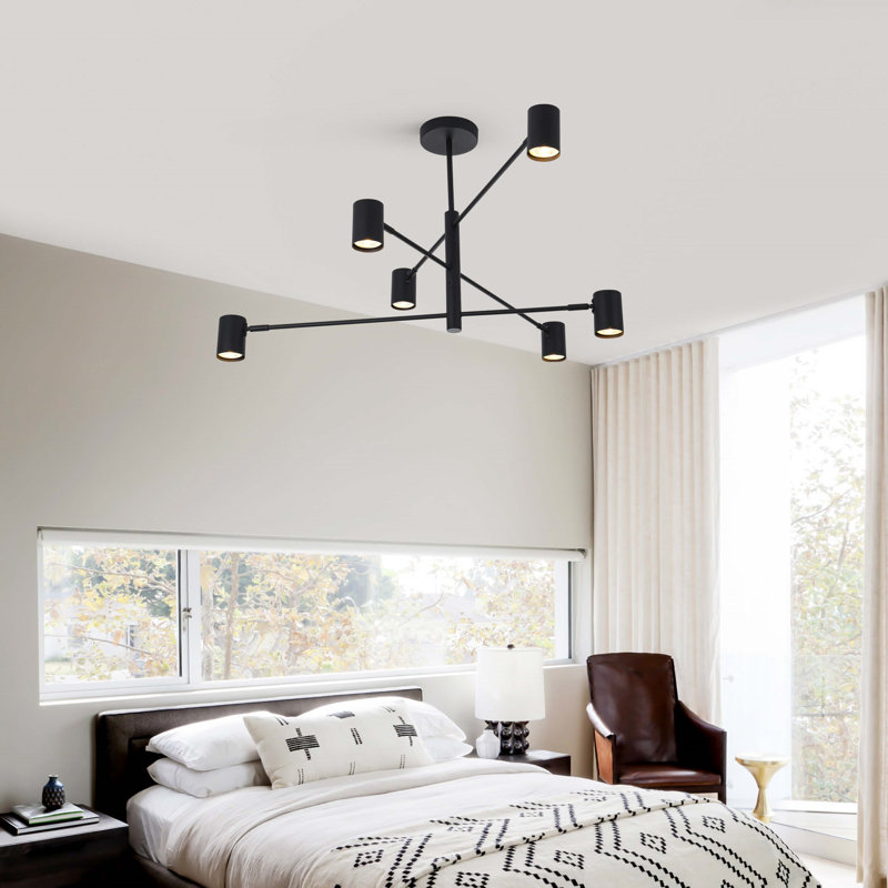 Teague 6 - Light Sputnik Chandelier, Black