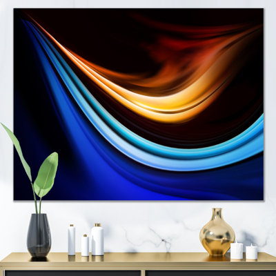 Œuvre d'art sur toile Modern Fractal Colorful Fire and Water Fusion V