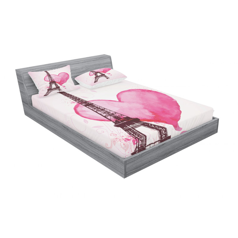 Microfiber Sheet Set, Queen Sheet Set with Fitted Sheet