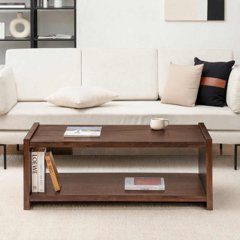 Nerys Solid Wood Coffee Table, Espresso