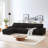 L-Shaped Corduroy Modular Sectional Sofa Couch with Movable Ottoman-232728965