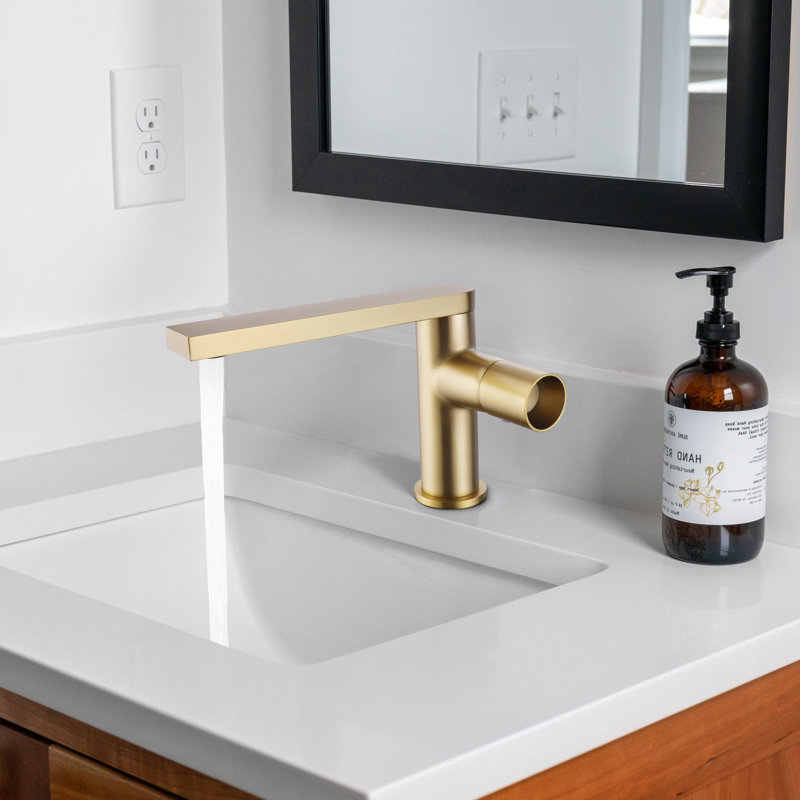 Single-Hole Single-handle Bathroom Faucet, Brushed Gold