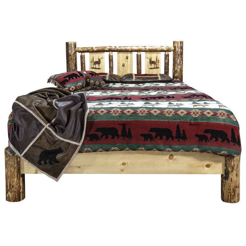 Jenard Solid Wood Slat Bed, Queen