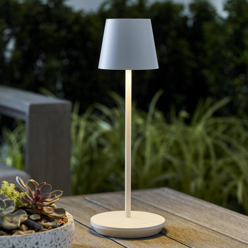 Nevis Accent Rechargeable Table Lamp, Matte White