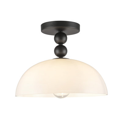 Paisley Glass Semi Flush Mount