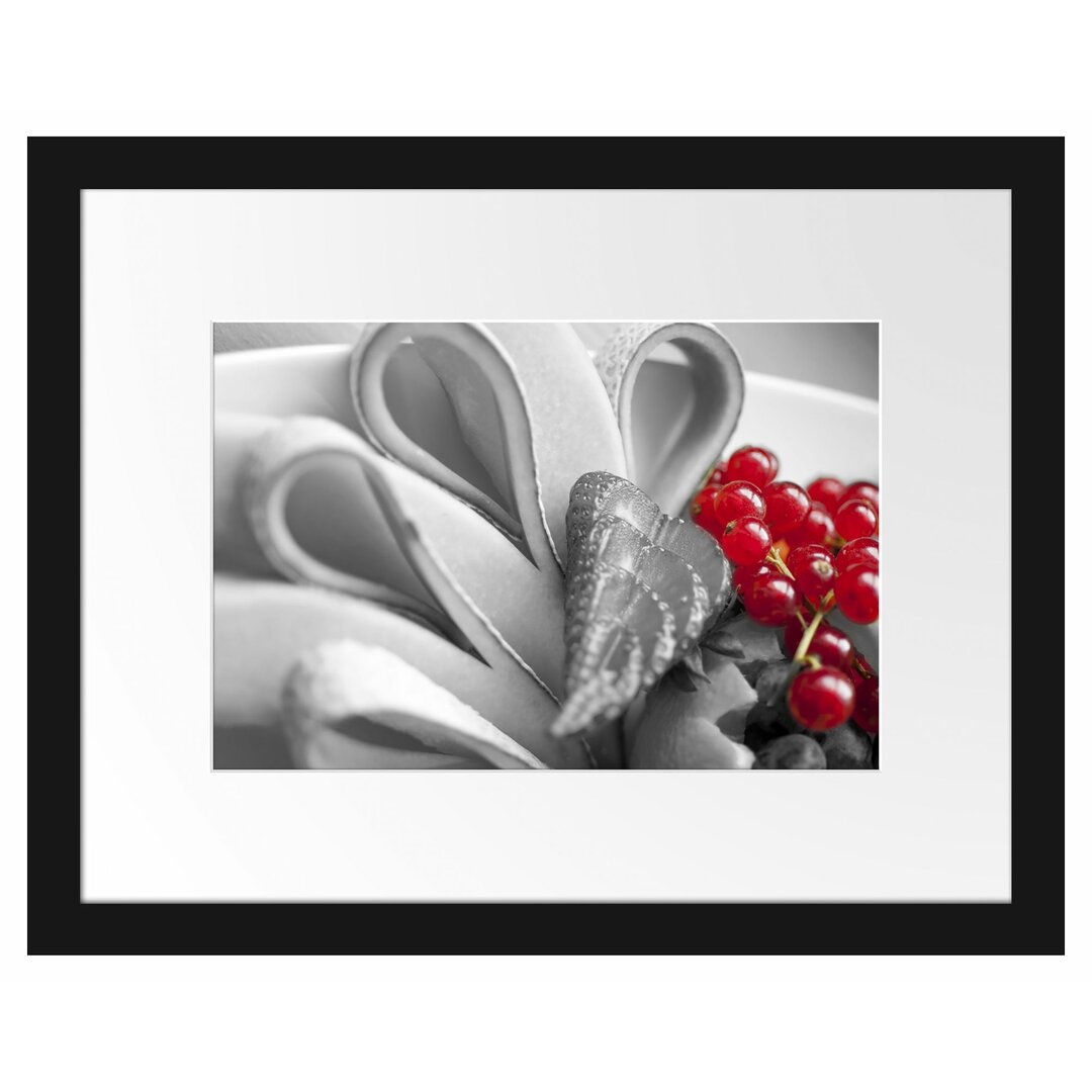 Gerahmtes Poster Bunte frische Obstschale