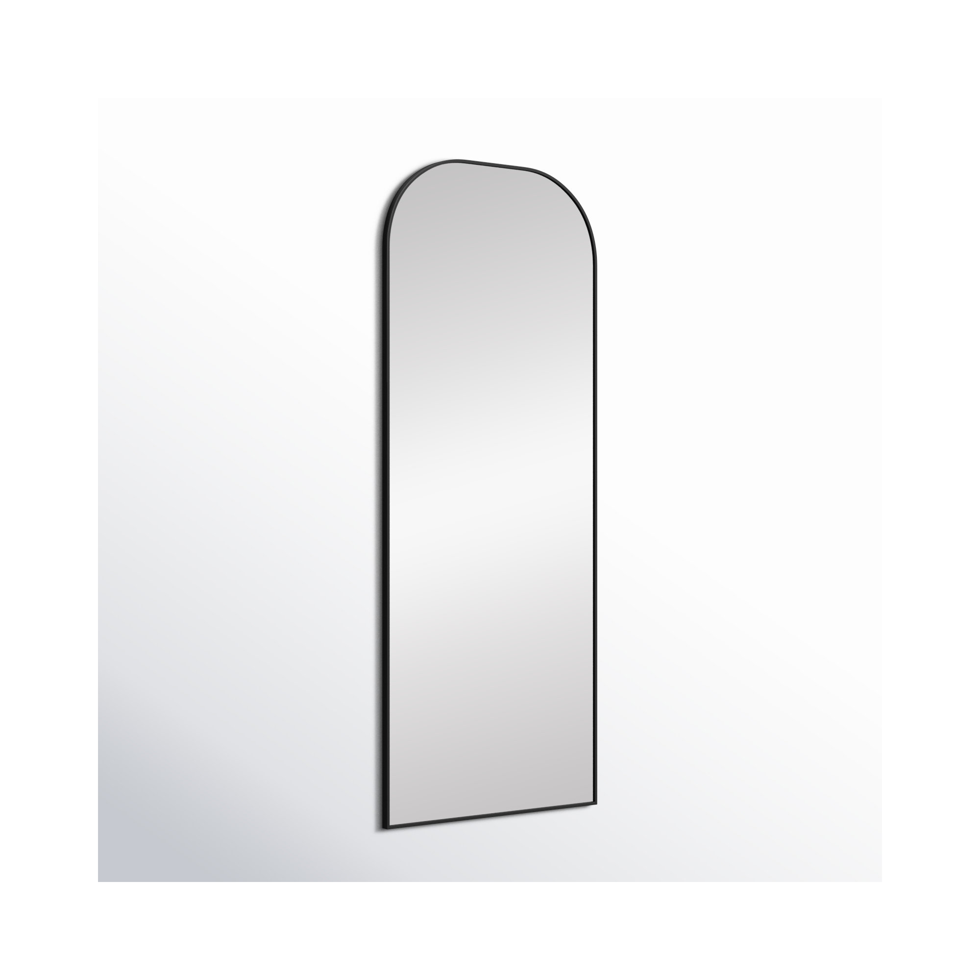 Sabine Metal Wide Arch Wall Mirror, Black, 74" x 28"