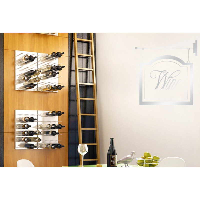 Abstract Wall Decal, Shiny Silver