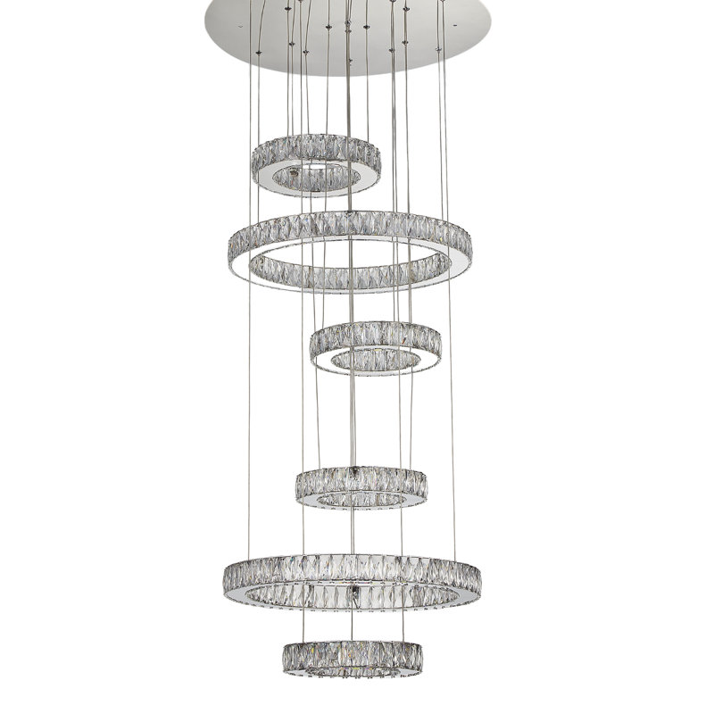 6 - Light LED Chandelier
