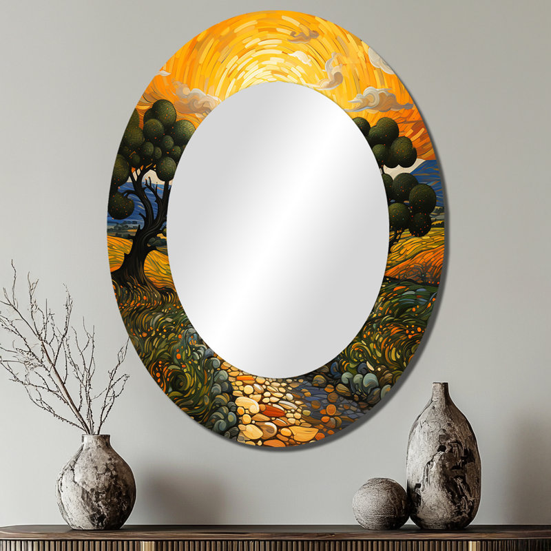Montclare - Miroir paysager en métal, 40 po x 30 po