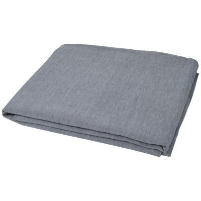 Slate Grey Linen Twin Flat Sheet