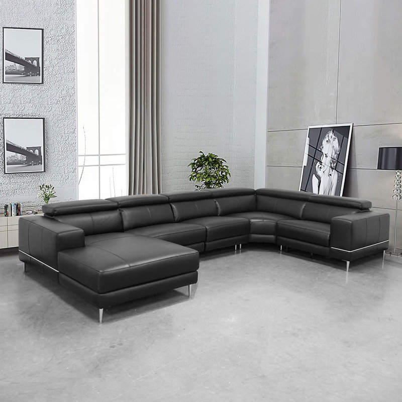 Fauteuil inclinable de cinéma maison en cuir véritable de 153 po de largeur