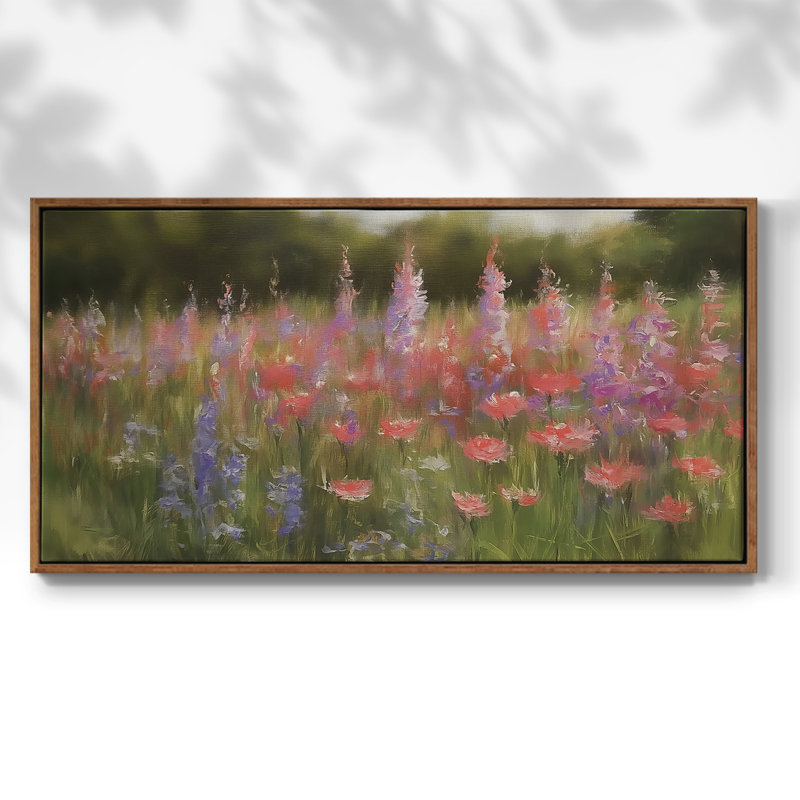 Botanical Series-CLII- Toile tendue avec châssis tendue, prête à être accrochée, H 21 po x l 41 po, Noyer
