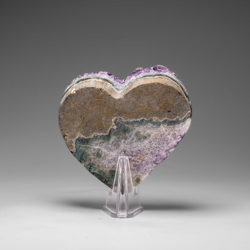 Genuine Amethyst Crystal Cluster Heart From Uruguay (288.3 Grams)