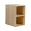 Meuble-lavabo mural de 40 po avec lavabo en céramique blanche et tablettes de rangement et 1 porte à fermeture en douceur, contreplaqué, chêne blanc américain