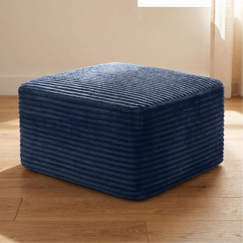 Repose-pieds rembourré 37,5 po Corduroy, Blue