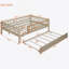 Wood Daybed With Trundle And Fence Guardrails-1902822371-1902822374