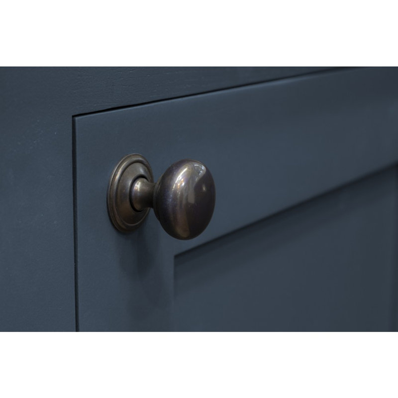 Oval Mushroom Knob, Aged Bronze, 3.2cm