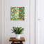 Key cabinet for home, Opens to the right, 30x30x5, Black, Colorful cacti on a dark background, 