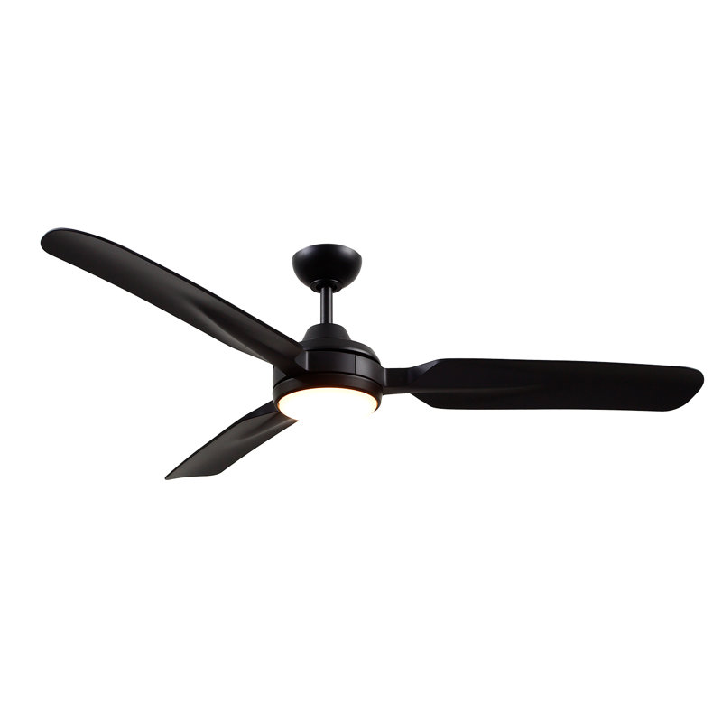 Fremont LED Downrod Ceiling Fan, Matte Black