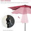 Parasol lumineux à DEL 9 pi x 7 pi avec énergie solaire, inclinable et manivelle, orne la cour arrière du jardin, lumières solaires rouges et rehausse l'ambiance du jardin, de la terrasse et de la piscine.