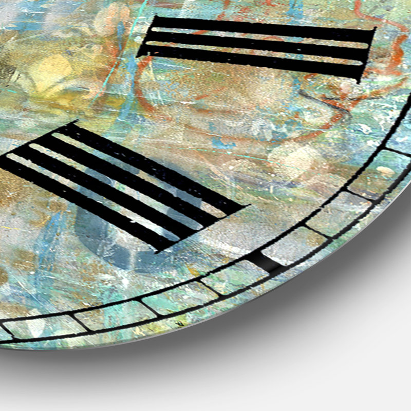 Mind Blown - Abstract Round Metal Clock, Oversized