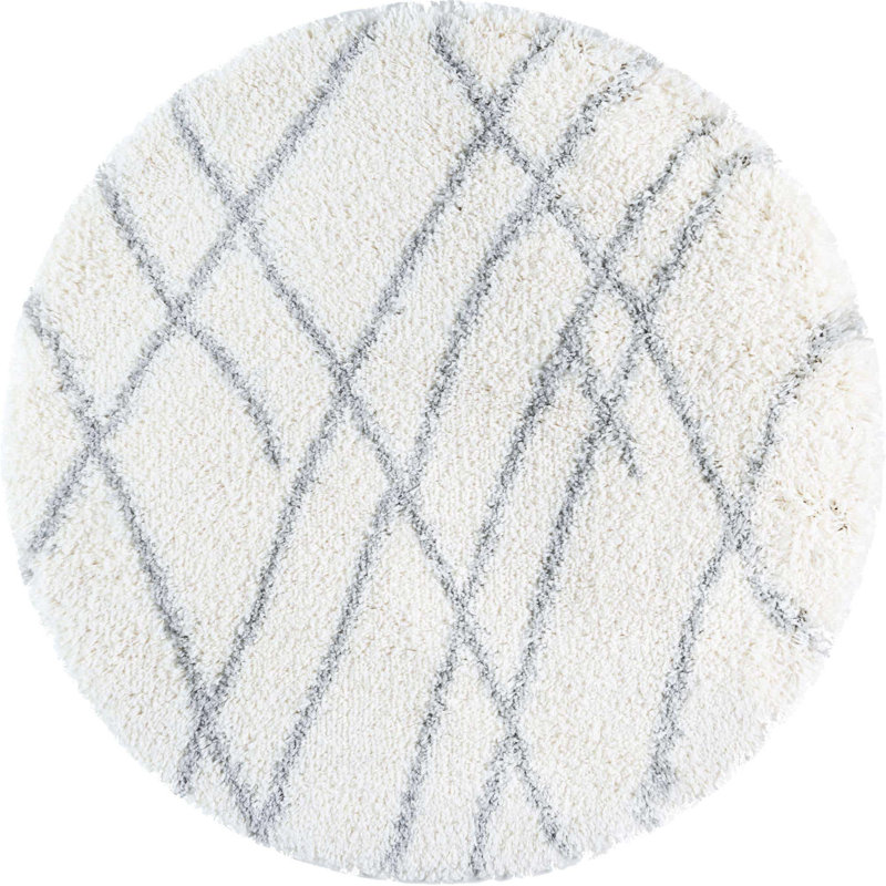 Striped Indoor Rug, Round 3'3"