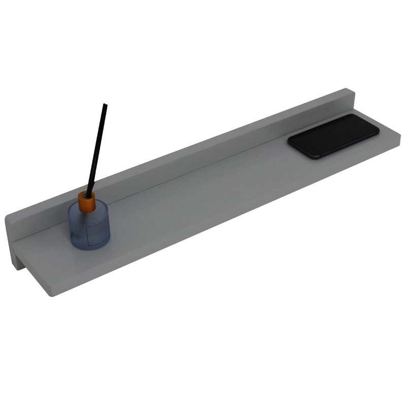 Floating Shelf, Light Gray, 3" H x 23.5" W x 5" D