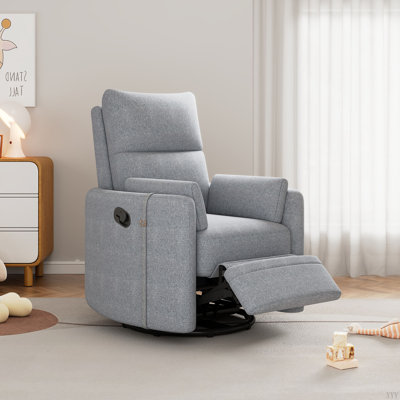 Chaise de chambre de bébé inclinable et pivotante avec deux coussins amovibles pour le salon