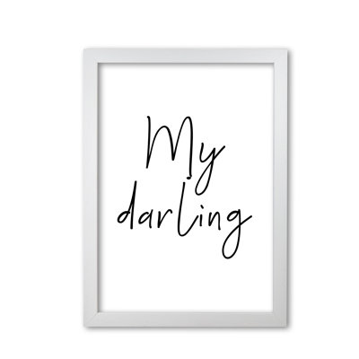 My Darling 1 Piece Single Picture Frame Wall Art