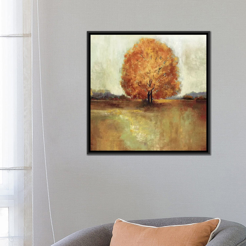 « champ de rêves », impression sur toile, H 18 po x l 18 po x P 1,5 po, Toile avec cadre noir, Pas de tapis
