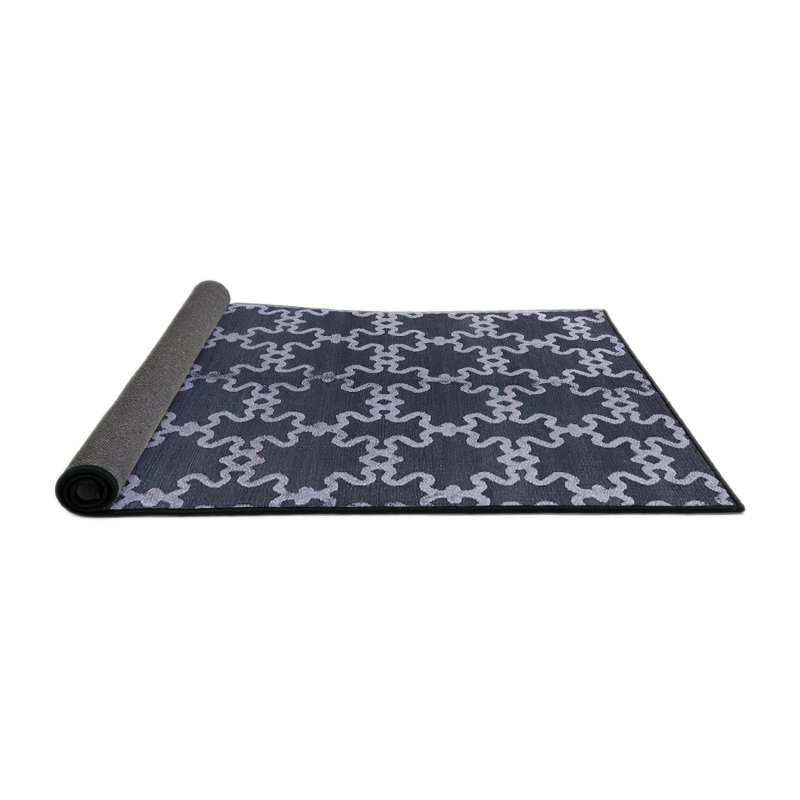 Tapis oriental bleu Irvona, Rond 5 pi